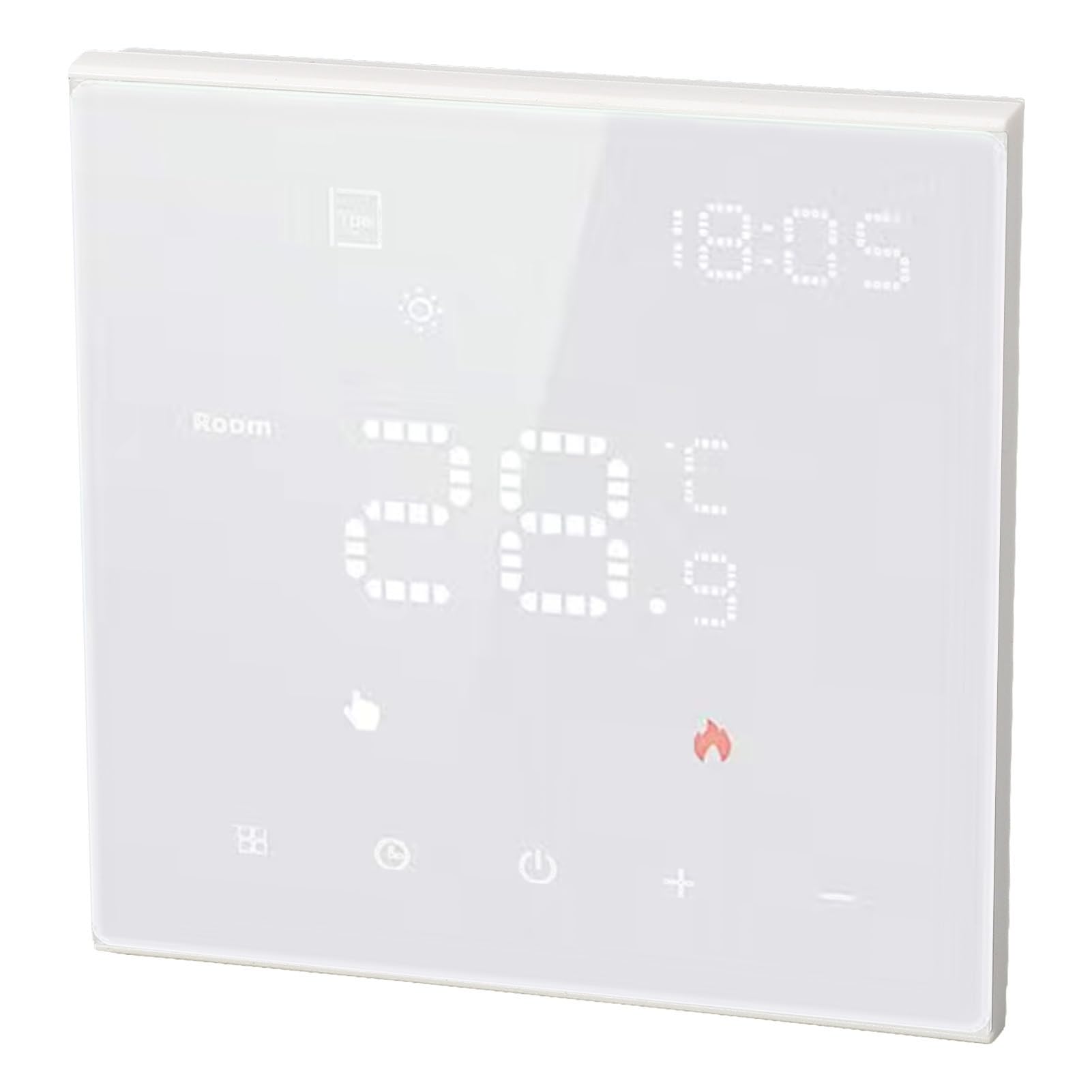 Fafeicy Termostato Inteligente Blanco, Pantalla Táctil Digital, (16A