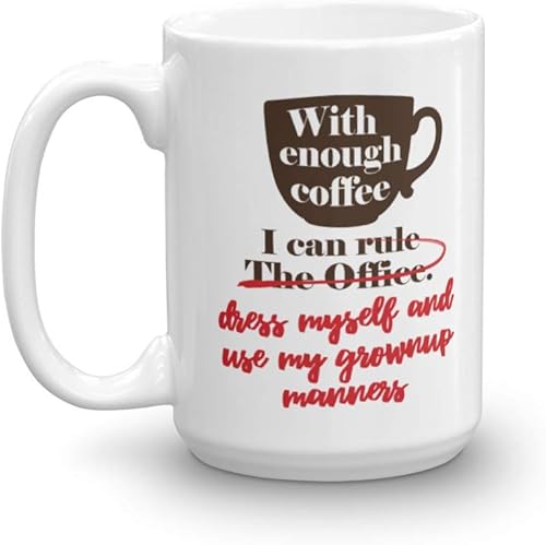 Miniatura 9 de Taza con suficiente café I Can Rule The Office para café y té, para secretario escolar, administrativo, asistente de oficina, administrador y