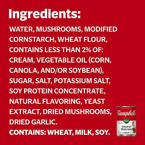 Image of Campbell's Condensed Heart Healthy Cream of Mushroom Soup, 10.5 oz Can