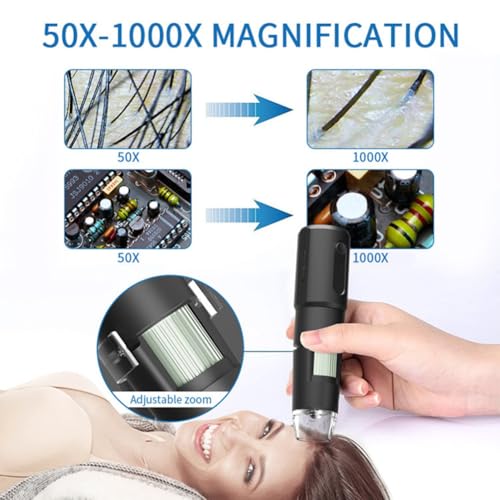 Microscope numérique 1000x grossissement zoom électronique compatible smartphone iOS - 2