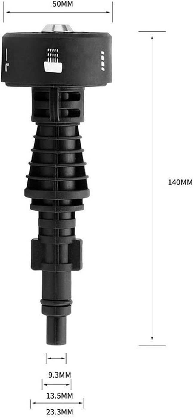 6-in-1 Adjustable Pressure Washer Nozzle 1/4inch High Gun Cordless Washer Nozzle Water Parts Hose Cleaner Kit Pressure Washer(4 pcs)