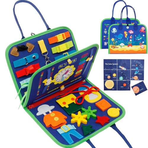 KTCINA Busy Board Montessori Toys for Toddler 1 2 3 Year Old