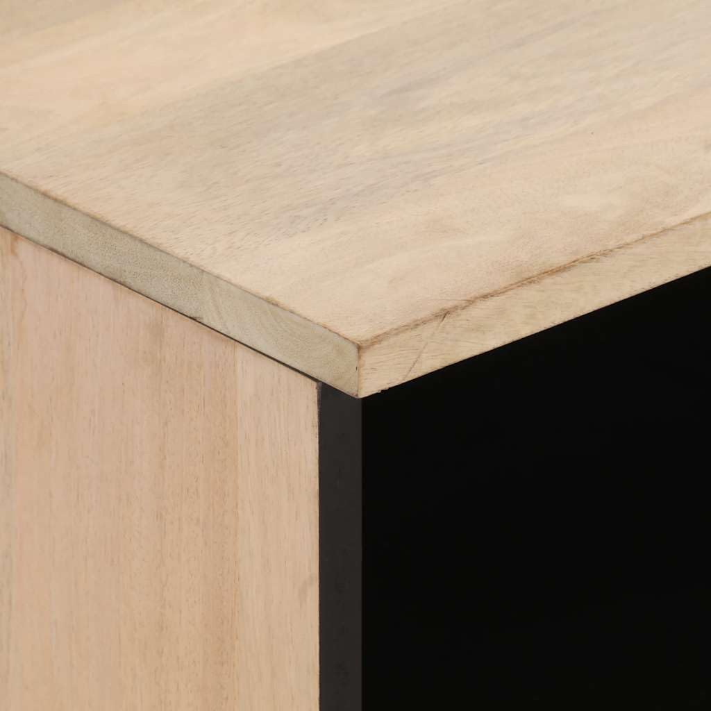 vidaXL Tables de Chevet 2 pcs, Armoires de Lit avec 2 Tiroirs, Tables de Nuit avec Pieds, Armoires de Nuit Chambre, Moderne, Bois de Manguier Solide