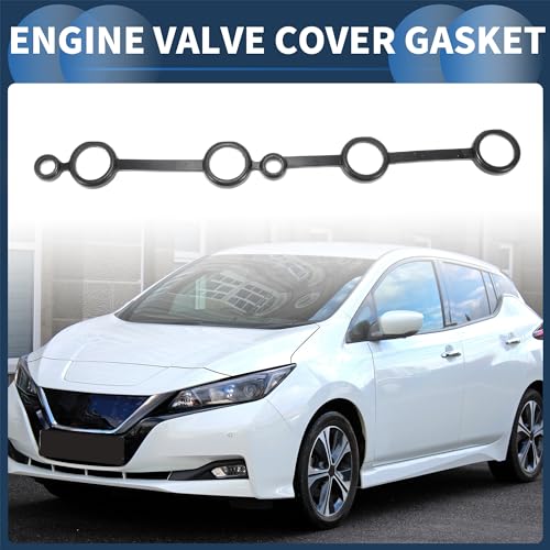 Image of Spark Plug Tube Gasket, Valve Cover Gasket, Cylinder Head Valve Seal Gasket No.1327170F00 for Nissan 240SX 1995-1998 for Nissan Frontier 1998 Black, Rocker Cover Gasket 1 Pc