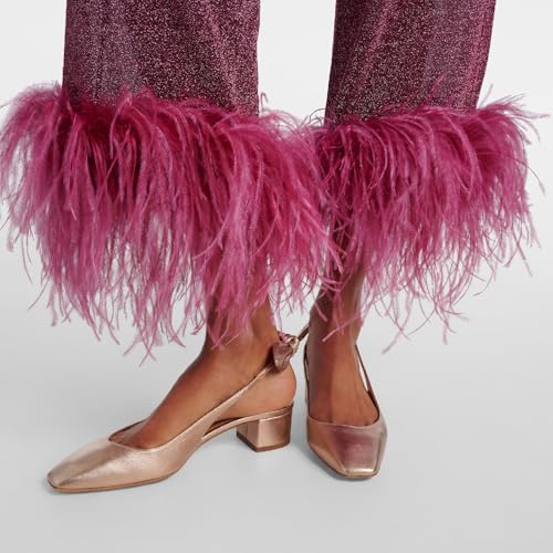 Women's Chunky Heel Square Closed Toe Slingback Pumps Chic Bowknot Slip On Mid Heel Slingback Shoes Date Party Dressy Block Heels for Women4