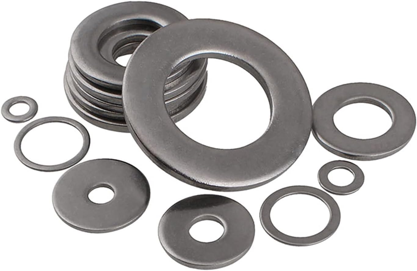 Arandelas,Arandela plana de reparación, Arandela plana de acero inoxidable 316 Junta plana Anillos de junta plana M2 M2.5 M3 M4 M5 M6 M8-M24 Espesor 0.5 mm-4 mm, 10/50 PCS, durabilidad duradera ( Colo