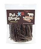 Pet 'n Shape Beef Lung Strip Dog Treats – Made and Sourced in the USA - 12 Ounce