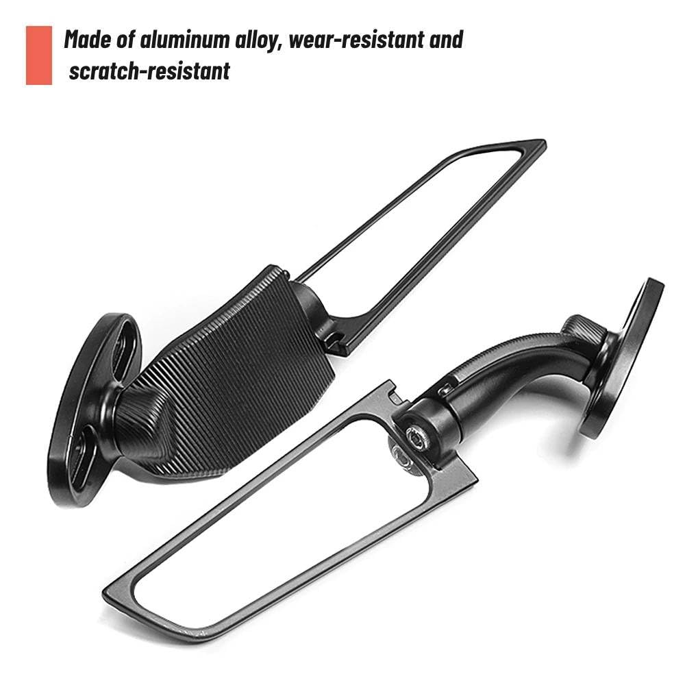Specchietti Retrovisori per Moto Universali ATV Specchietti Laterali di Ricambio Stealth Rotanti a 360° Compatibile con Kawasaki Ninja per Honda per Suzuki per Yamaha per Ducati