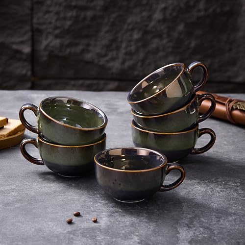 Set de 6 tazas de cerámica para latte 12 oz miniatura 3