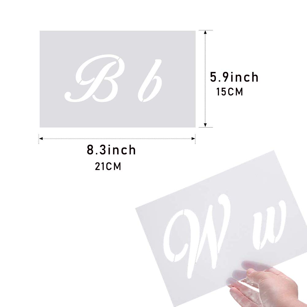 BEHAHAI 40 PCS Art Letter Stencils, Alphabet Templates Reusable