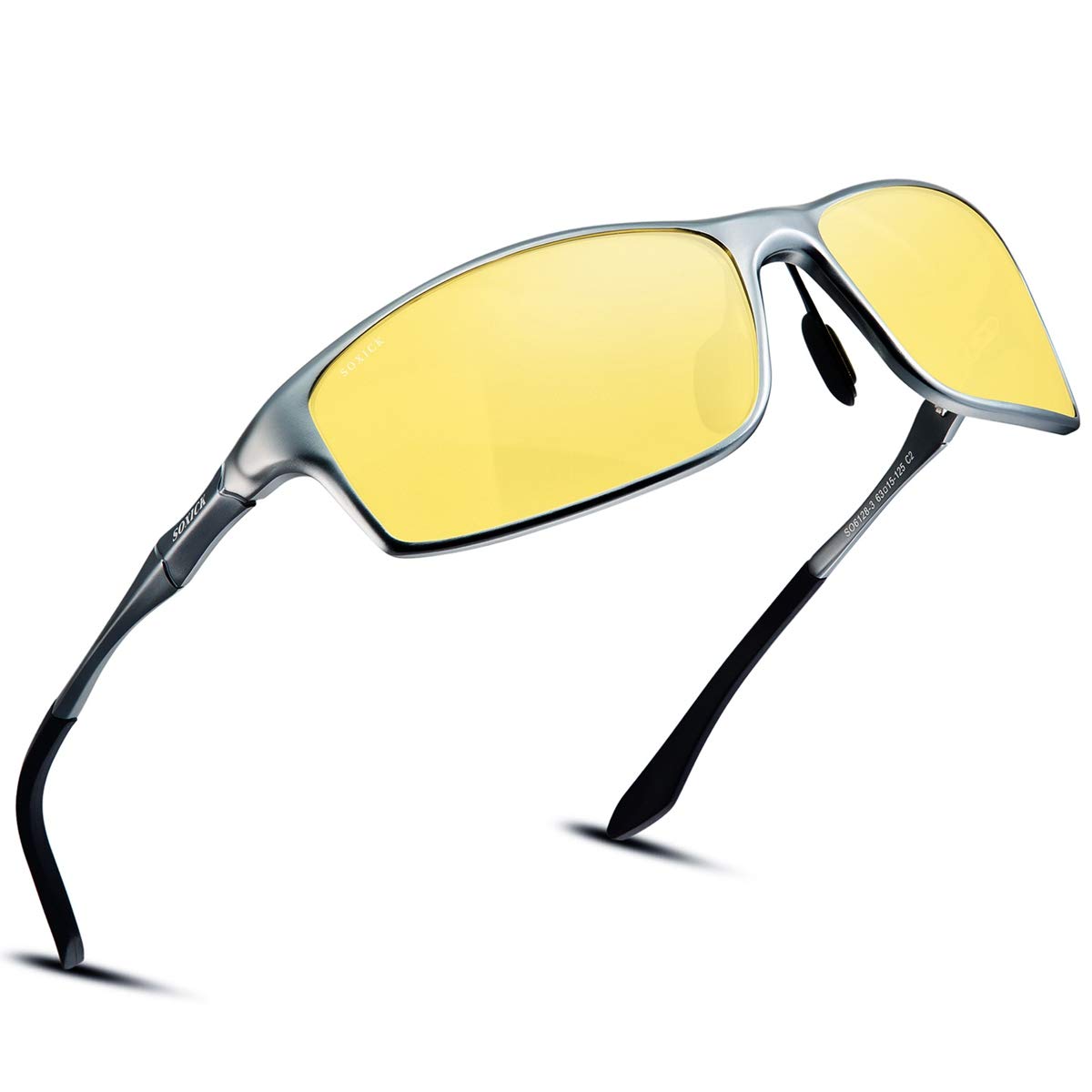 SOXICK Polarized Night Vision Glasses for Men and Women Yellow Safety Driving Glasses with UV Protection and Anti Glare