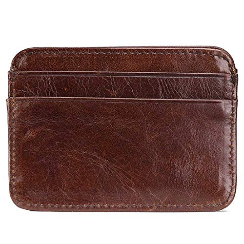 LAIFEKE Carteras De Cuero De Vaca Hombre Carteras De Cuero Corto Clip De Dinero Monedero Tarjeta Bolso (marrón) Cover