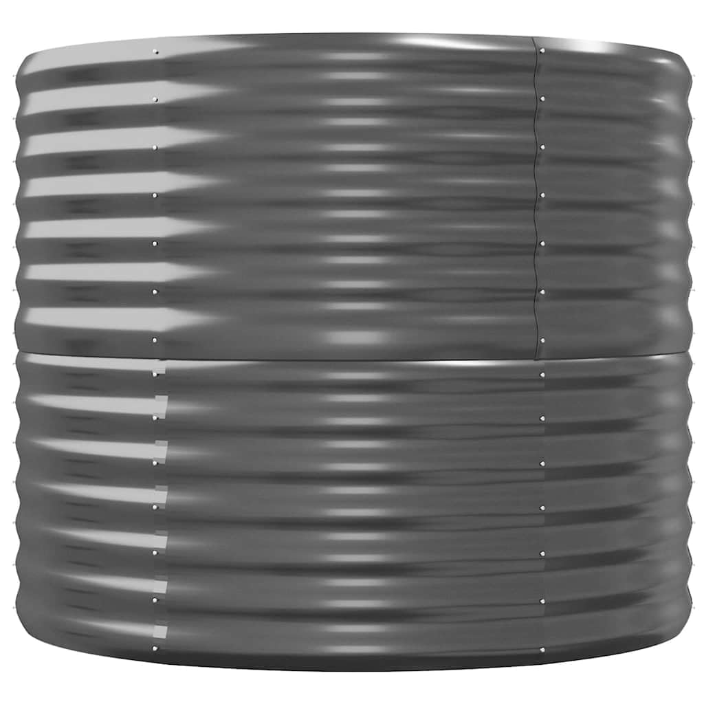 Bancal de acero galvanizado 152 x 80 x 68 cm antracita | Con recubrimiento en polvo, resistente a la corrosión, para jardín, balcón, terraza, con patillas de apoyo