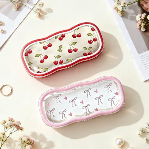 Image of Glasses Case Hard Shell, Clear Eyeglass Case, Cute Holder for Sunglasses and Reading Glasses