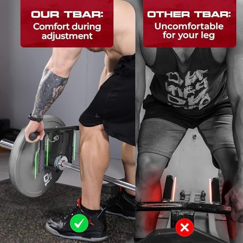 Image of Yes4All Exercise Machine Adjustable T Bar Row Attachment, D Row Handle /Landmine Handle Attachment with Textured Rubber Handles