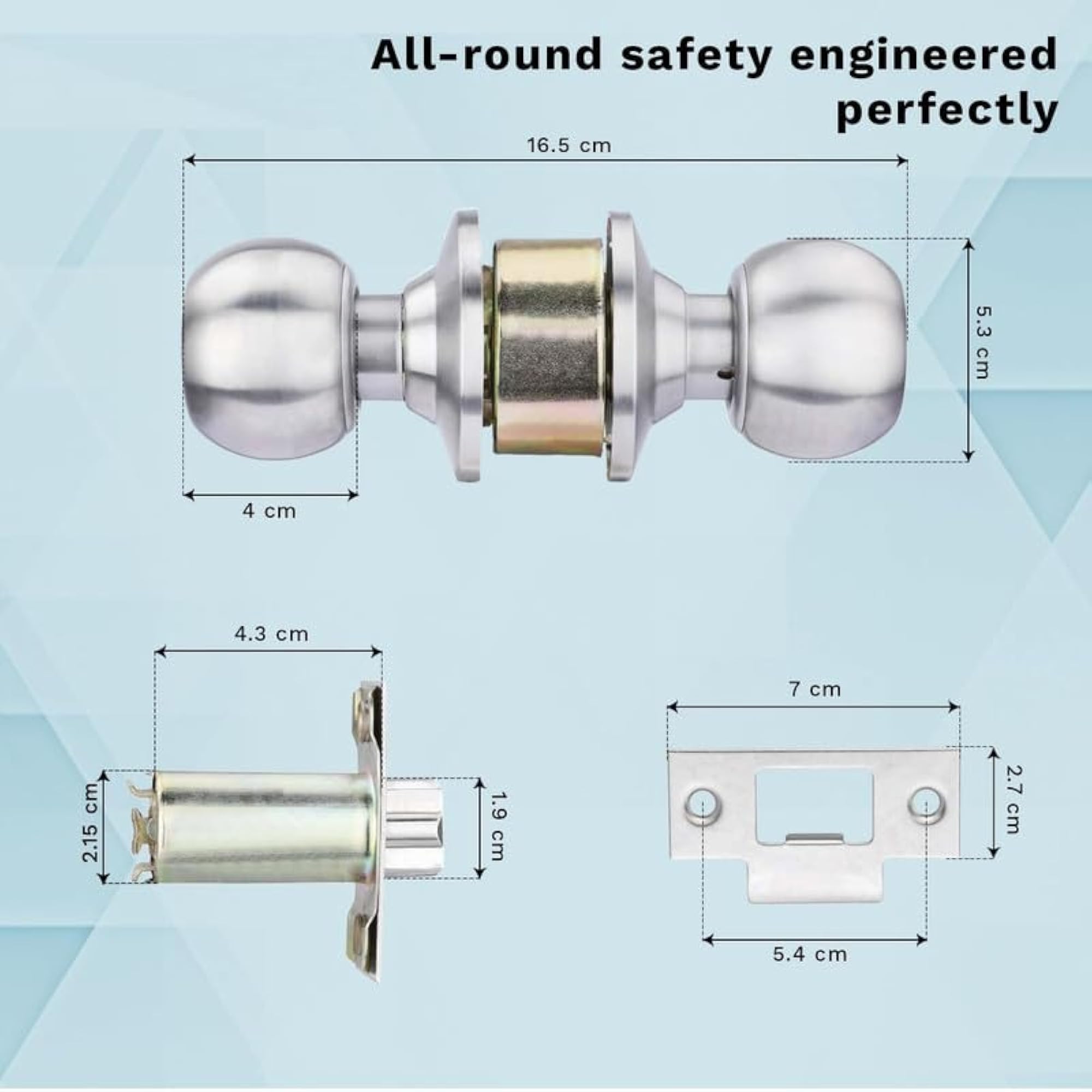 High Security Stainless Steel Cylindrical Lockset