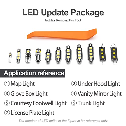 Kit de 15 Bombillas LED Blancas para Interior Chevy Corvette C5 miniatura 7
