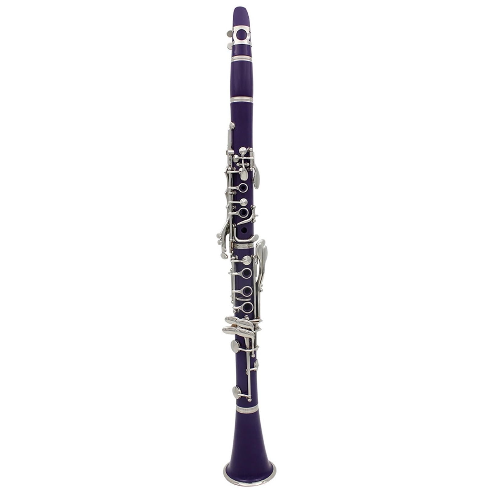 Clarinete Bb Tone 17 Teclas Instrumentos Musicales De Viento Madera Fácil Tocar(Purple)
