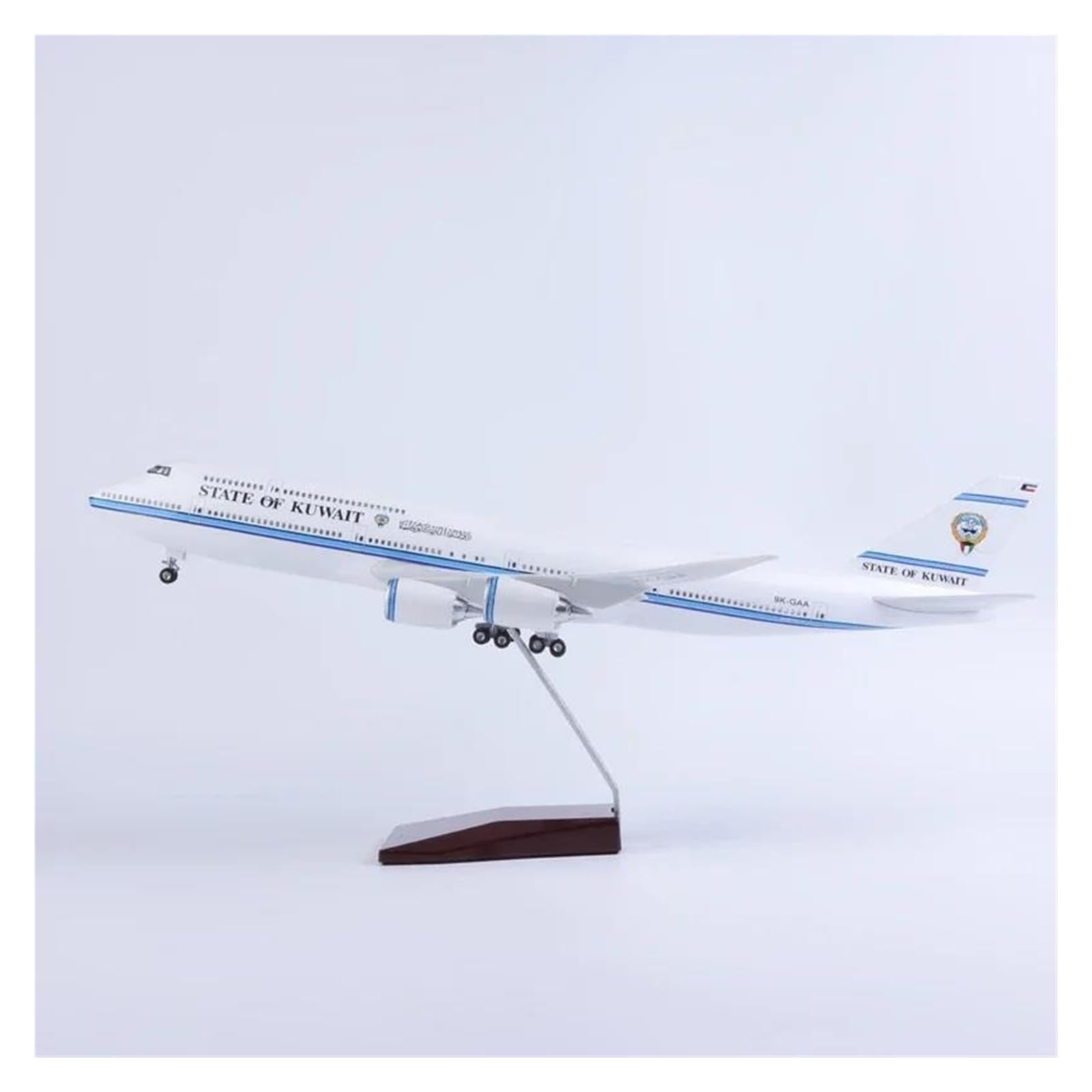 Odlewane zabawki samolotowe w skali 1/150 do samolotu 747 B747 stan kuwejtu Model odlewany żywiczny model samolotu wyświetlacz statyczny model samolotu wyświetlacz do zbierania i wyświetlania (bez