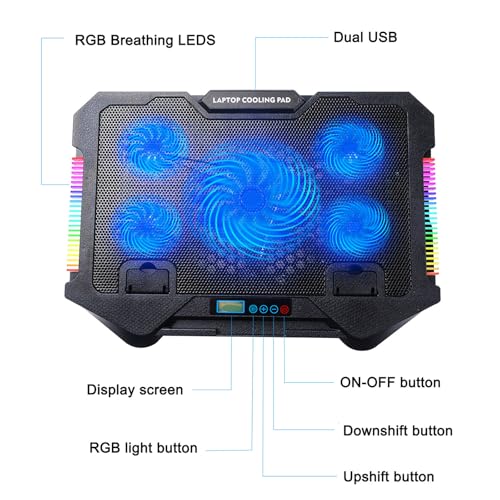 Base enfriadora ajustable para laptop con ventilador silencioso miniatura 4