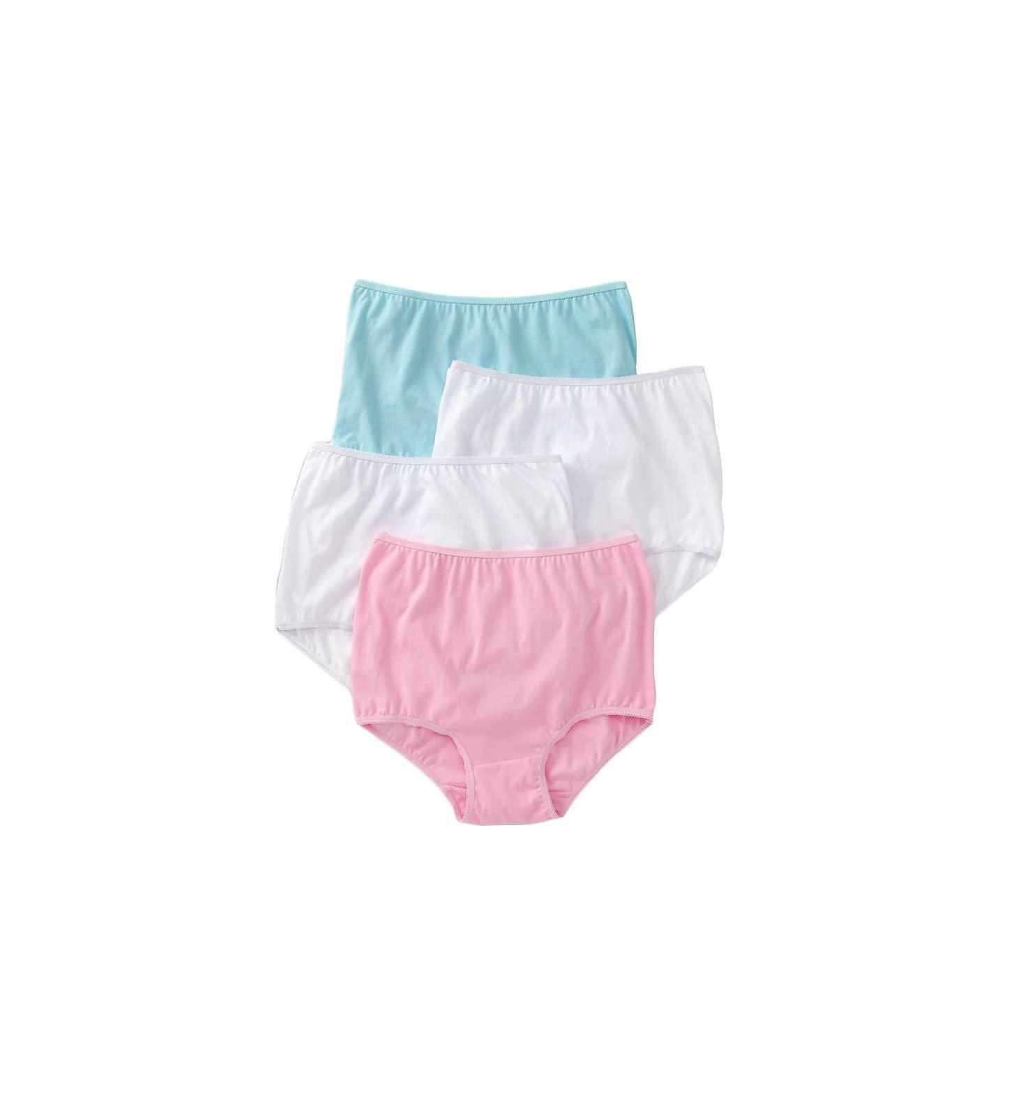 Teri Women's Cotton Full Cut Brief Panties - 4 Pack 122, Assorted, 12