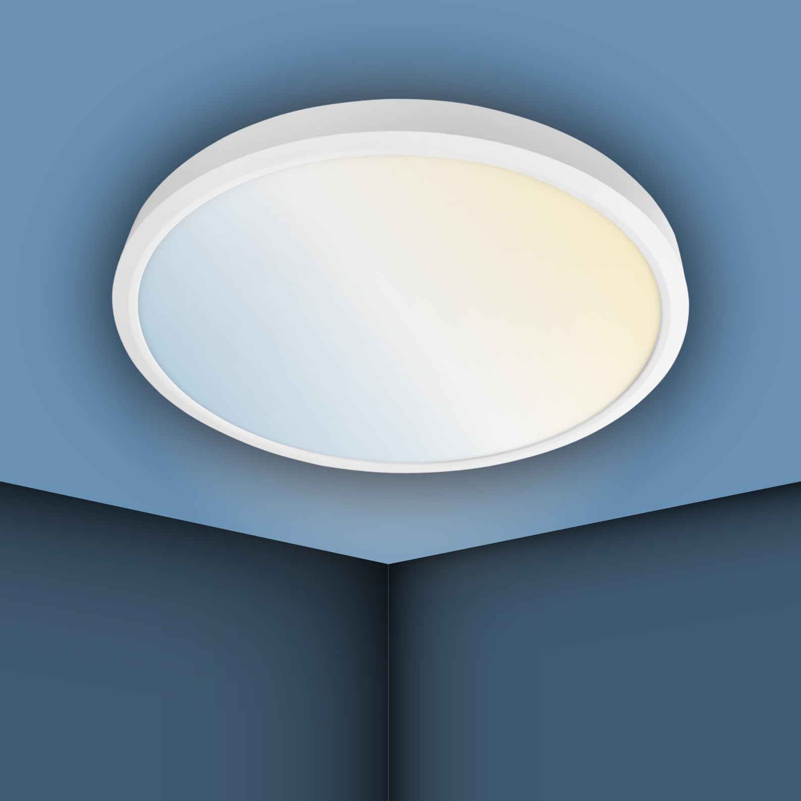 LED ATOMANT 2x Plafón LED Redondo Superficie 40cm 42W CCT 3000-6500K IP44 | 3050 Lumenes, Diametro 400mm