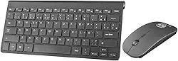 Kit Teclado e Mouse Sem Fio, Adaptador USB, Design Compacto, 18,5 x 13,2 cm