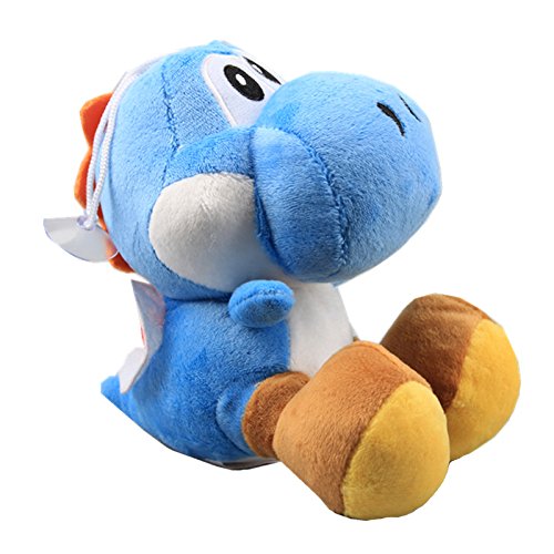 uiuoutoy Blue Yoshi Plush Toy Stuffed Animal Doll 6"