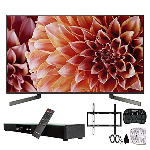Sony XBR49X900F 49-Inch 4K Ultra HD Smart LED TV w/Soundbar Bundle Includes, Deco Gear Home Theater Surround Sound 31" Soundbar, Flat Wall Mount Kit for 45-90 inch TVs and More