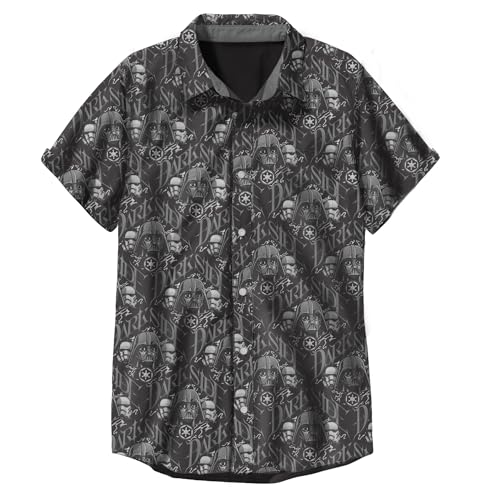 STAR WARS Boys Darkside Pattern Short Sleeve Woven Tee