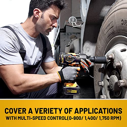 Meagle Tmg Cordless Impact Wrench 1/2 Inch, 20V High Torque Impact Wrench Kit, Brushless Impact Gun Max Torque 740 Ft-Lbs 1750 Rpm, 4.0Ah Li-Ion Battery Power Impact Wrench With Fast Charger #TOP3