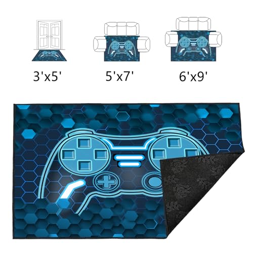 Tapete decorativo gamer 3'x5' con base antideslizante miniatura 4