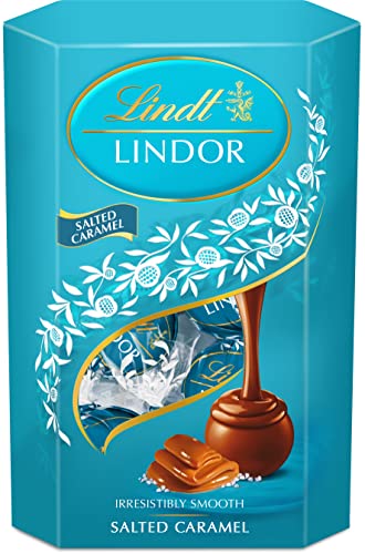 Lindt LINDOR Milk Salted Caramel Chocolate Truffles, 7.05 oz / 200 g