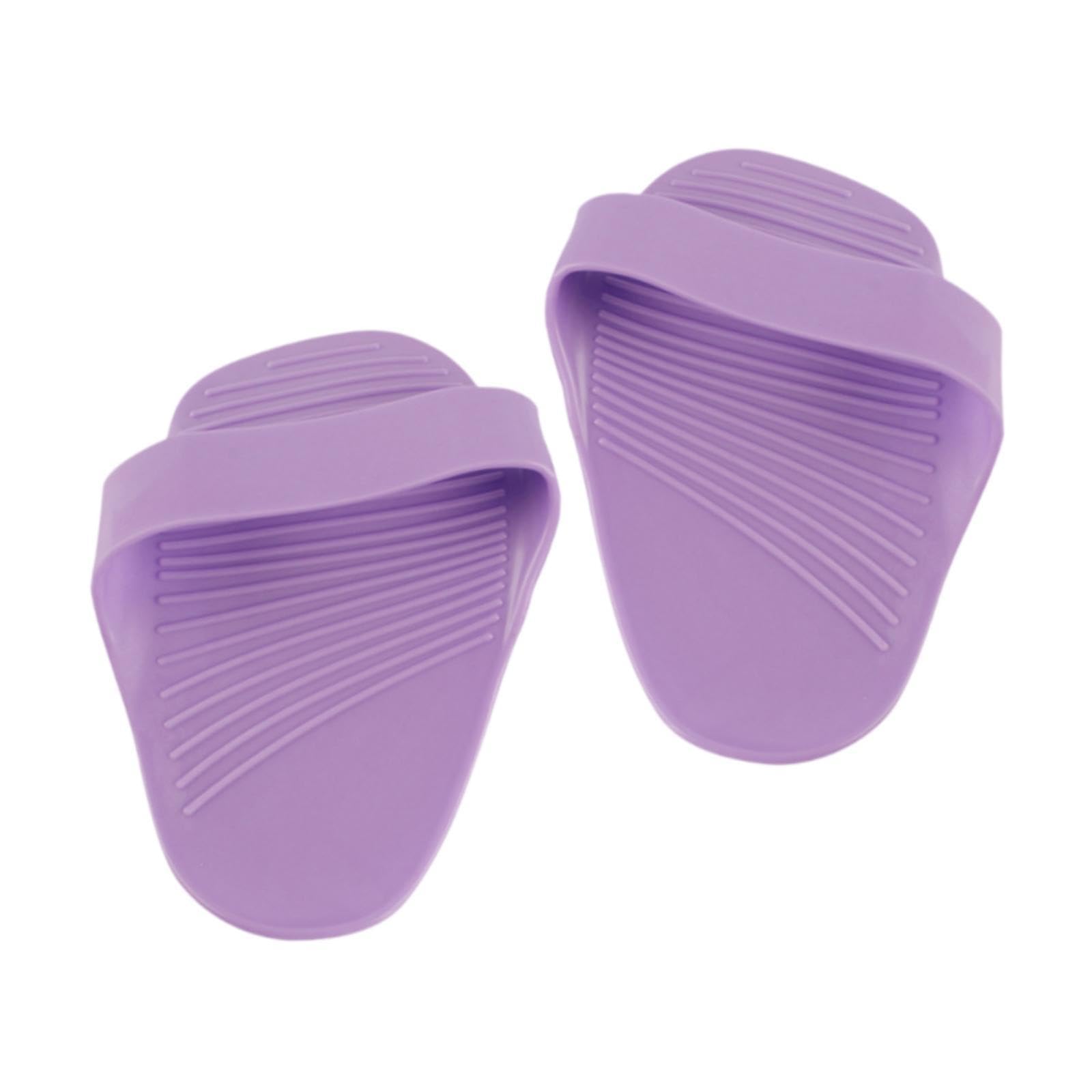 ATORSE 2X Dumbbell Rubber Gloves Cover Palm Protector for Fitness Exercise Home Gym Purple-image-19