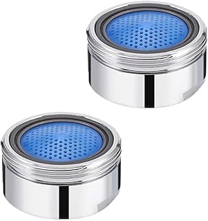 2 Pcs Water Saver Spout Filter Tap Aerator Mesh Tap Head Faucet Aerator Replacement Parts Insert Nozzle Water Saver Tap Filter Nozzle Faucet Aerator for Kitchen Bathroom 24mm