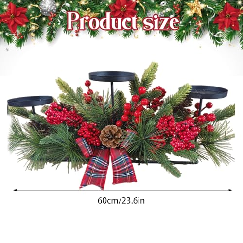Centres de table de Noël stables pour sécuriser vos bougies de réveillon - 3