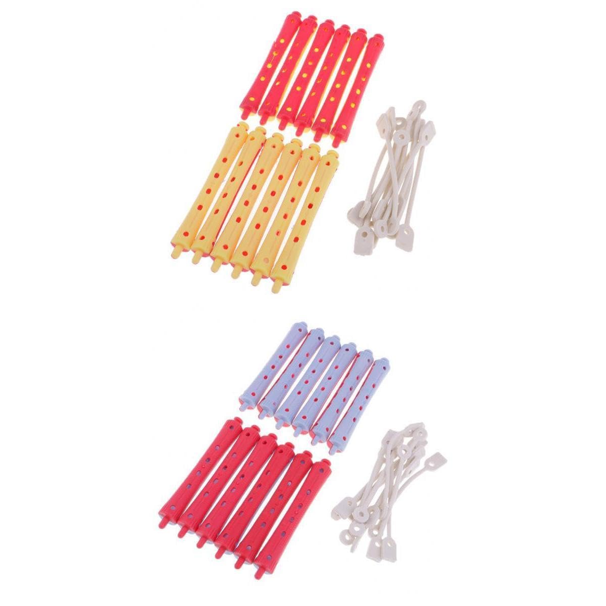 HEAVENGLOW 24 Pieces Professional Waves Hairdressing Perming Rods Rollers All Size Rods-picture-42
