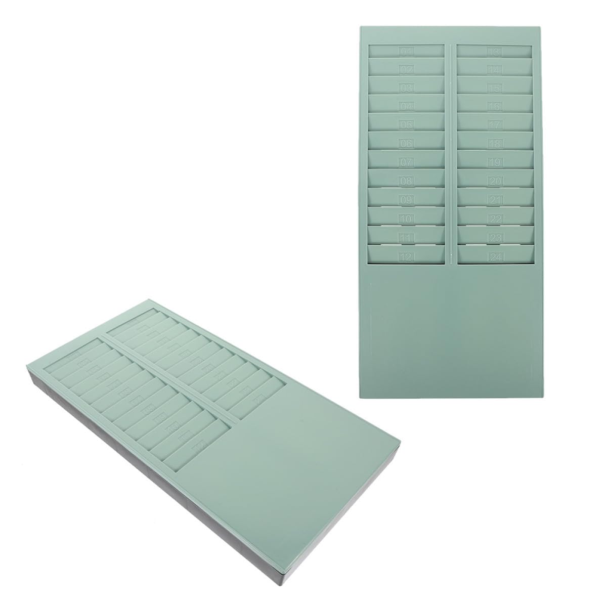 Zerodeko Présentoir à Cartes Vertical en Plastique, Porte-numéro de Table 24 Emplacements, Lot de 2, Compact et Résistant pour Bureau