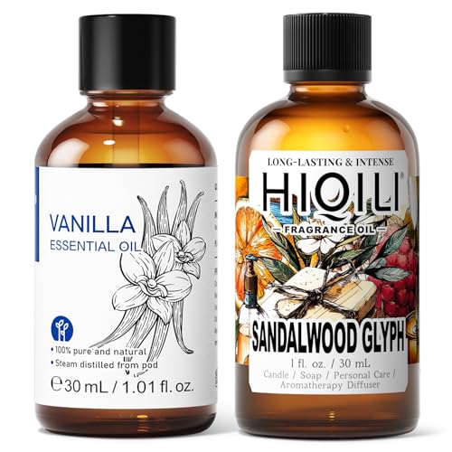 Aceite Esencial de Vainilla y Aceite Aromático de Sándalo 30ML