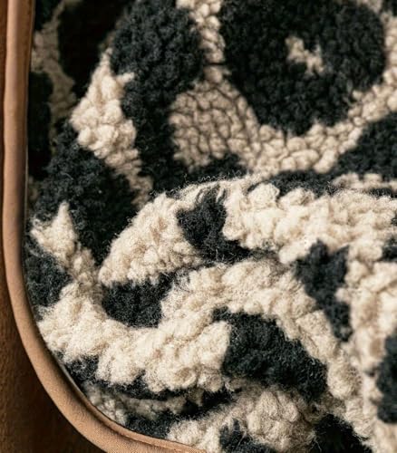 INVACHI Women's Leopard Print Jacket Casual Fuzzy Button Down Long Sleeve Fall Winter Coat Outerwear4