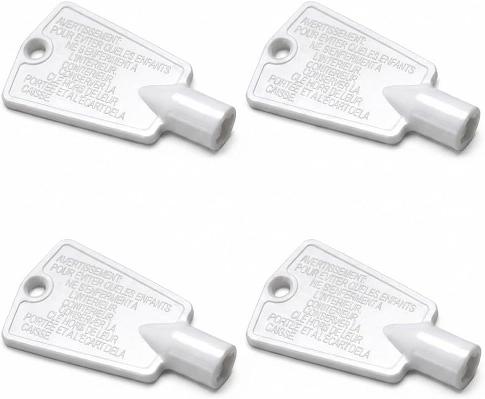 2026 Upgraded 297147700 Freezer Door Key by Canamax - Fits for Frigidaire Kenmore Electrolux Freezers Refrigerator - Replaces AP4301346 216702900 PS1991481 216388700 06599905 08037402 1259502 - Pack 4