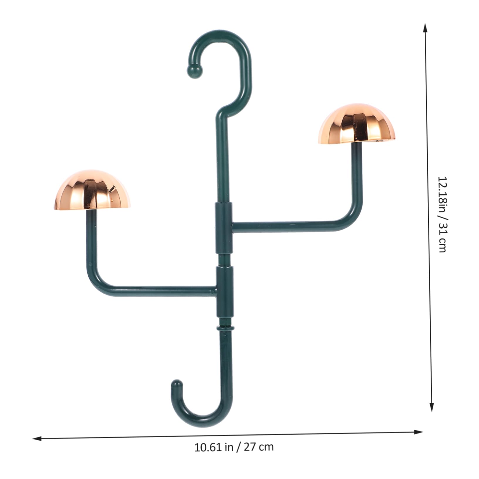 IWOWHERO Space-Saving Rotating Coat Rack Closet Bag Organizer Hanger for Coats Purse Hooks Stainless Steel Key Holder Home Storage