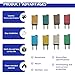 BOJACK ATM Manual Resettable Fuse Low Profile Mini Blade Fuses 5A 6A 7.5A 10A 15A 20A 25A 30A Amp Automotive Circuit Breaker Fuses DC 12V 28 Volts Boat Marine RV Car Truck (8 pcs Mixed
