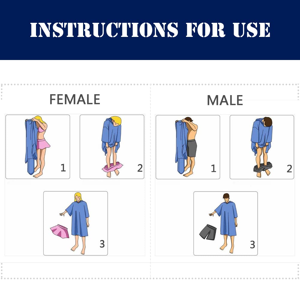 Poncho Asciugamano Surwin Con Cappuccio - Microfibra, Asciugatura Rapida, Stampa Animale - Foto 9