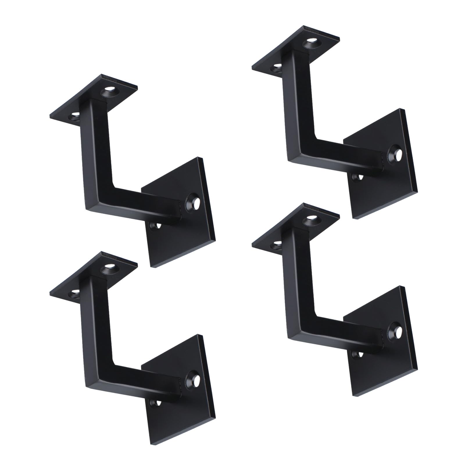 4pcs Stainless Steel Stair Handrail Bracket Stair Railing Guardrail Fixed Bracket for Wood, Guardrail, Railing Fixed