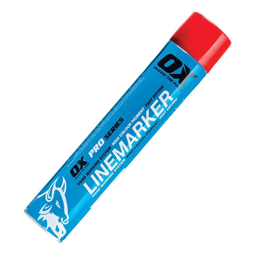 OX 750ML Permanent Line Marker Spray, Red