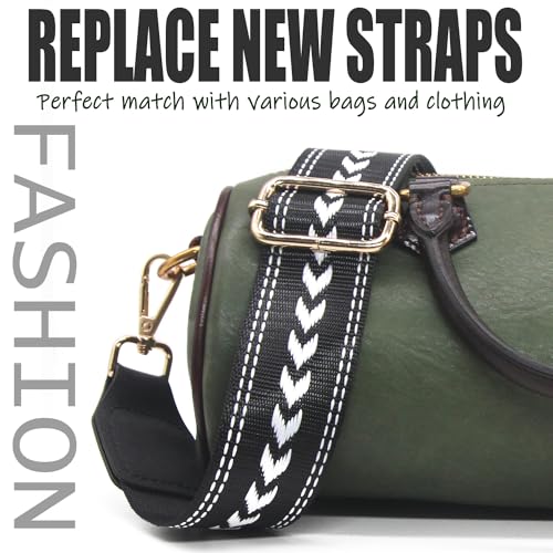 Image of Purse Shoulder Strap Replacement Adjustable Belt Crossbody Canvas Guitar Strap for Bag Handbags Wide 1.5 inch