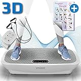 [page_title]-Kinetic Sports 3D Vibrationsplatte VPX800 VITAL Trainer PRO +2 leistungsstarke Motoren +Intuitiv +Leicht zu Bedienen +Fernbedienung +Trainingsposter +Trainingsbänder +Vibration Oszillation Weiss