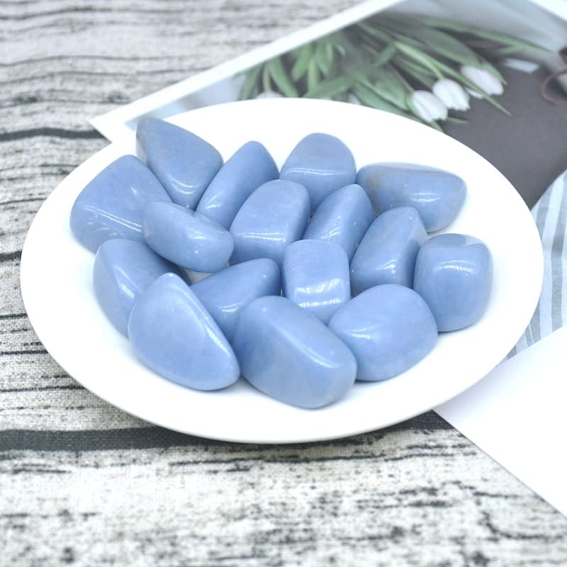 Natural Blue Angelite Gravel Size Irregular Tumbled Stones Crystal Quartz Home Aquarium Decoratio,Hematite,200g Crystals and Stones(Color:Tiger Eye,Size:200g)