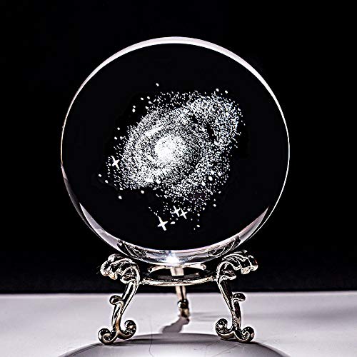Bola de cristal 3D de galaxia para decorar tu mesita de noche o salón moderno